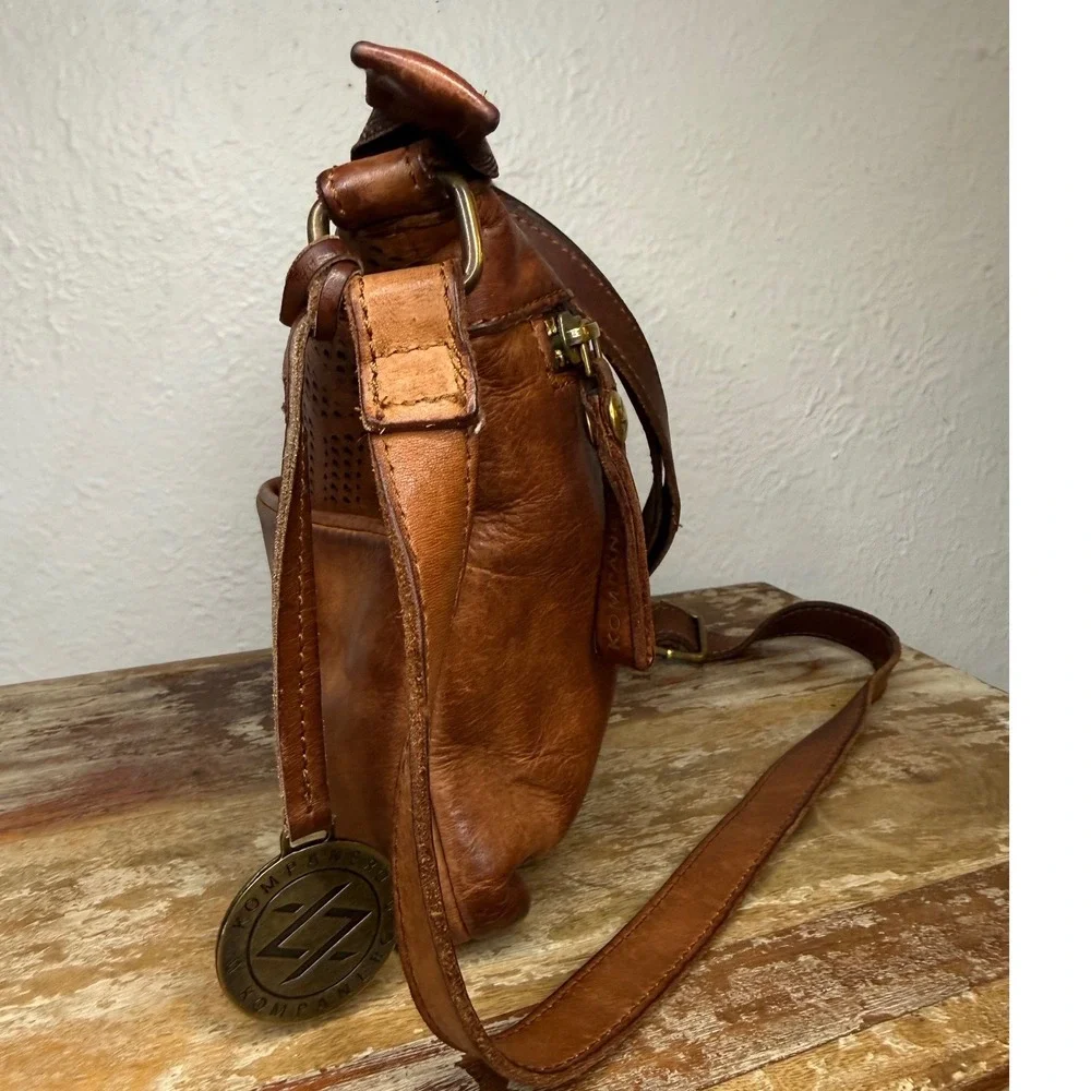 Kompanero Crossbody Bag Brown Leather Western Artisanal